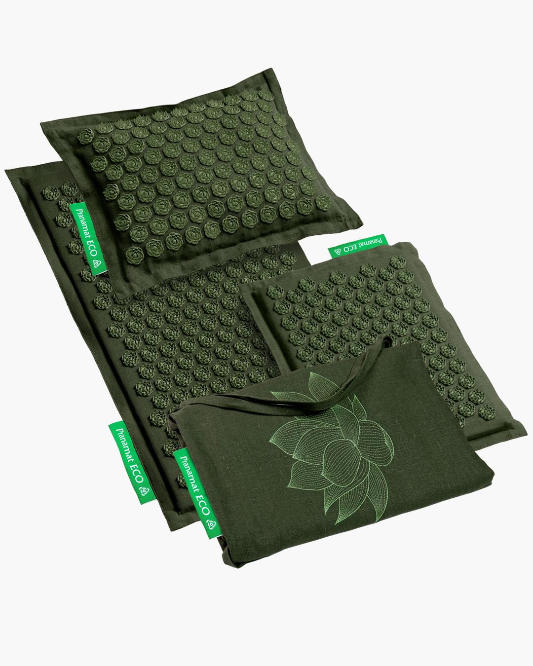 Pranamat + PranaPillow + Mini + BigBag (Olive)